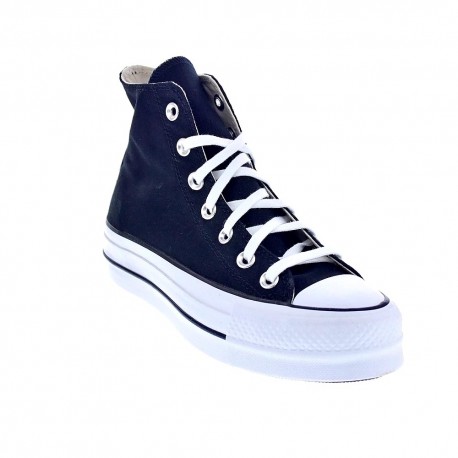 Zapatillas botas Converse zapatos Mujer modelo Chuck Taylor Star Lift Plataforma lona Negro Cordón