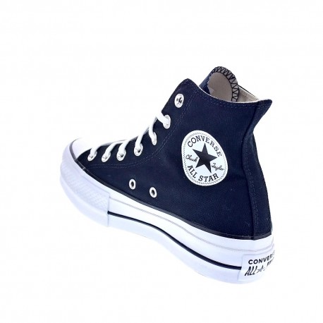 Zapatillas botas Converse zapatos Mujer modelo Chuck Taylor Star Lift Plataforma lona Negro Cordón