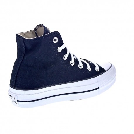 Zapatillas botas Converse zapatos Mujer modelo Chuck Taylor Star Lift Plataforma lona Negro Cordón