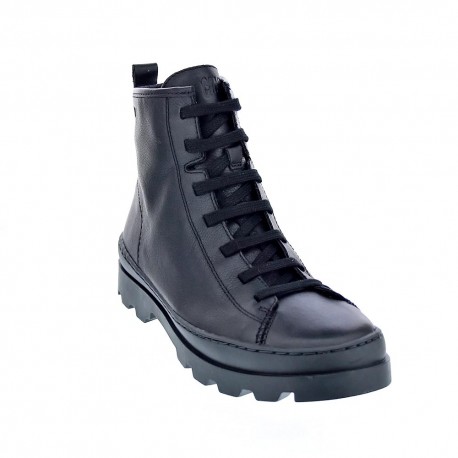 Botines Camper zapatos Niña modelo Brutus Negro Cordón