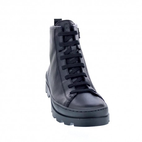 Botines Camper zapatos Niña modelo Brutus Negro Cordón