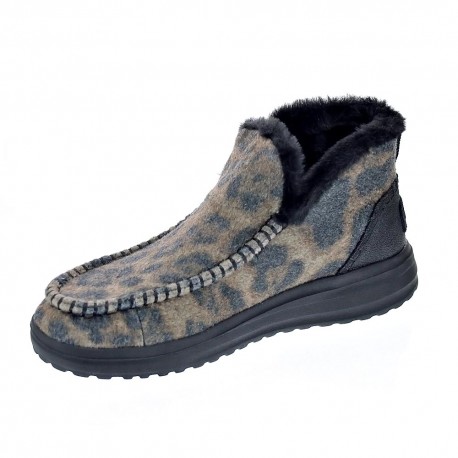 Botines Hey Dude zapatos Mujer modelo Denny Leo Negro 