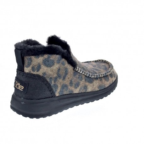Botines Hey Dude zapatos Mujer modelo Denny Leo Negro 
