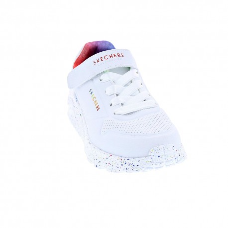 Zapatillas Skechers zapatos Niña modelo Uno Lite Blanco Velcro