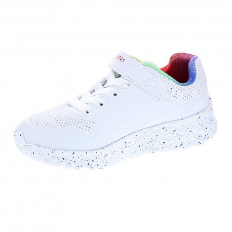 Zapatillas Skechers zapatos Niña modelo Uno Lite Blanco Velcro