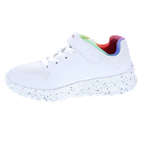 Zapatillas Skechers zapatos Niña modelo Uno Lite Blanco Velcro