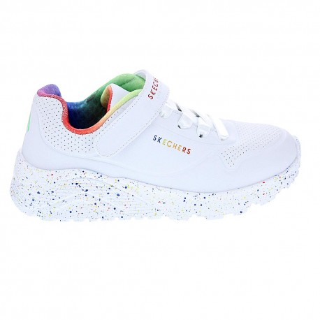 Zapatillas Skechers zapatos Niña modelo Uno Lite Blanco Velcro