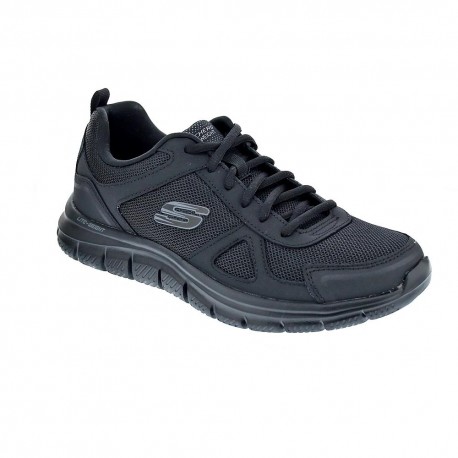 Zapatillas Skechers zapatos Hombre modelo Track Negro Cordón