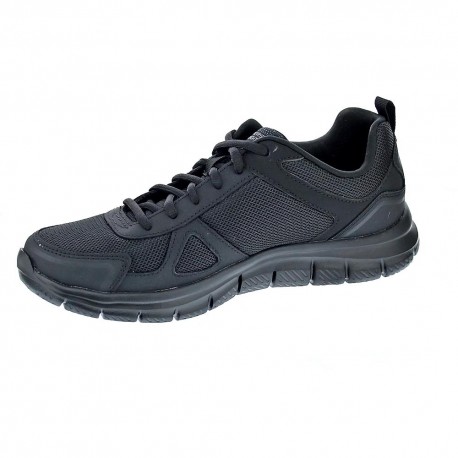 Zapatillas Skechers zapatos Hombre modelo Track Negro Cordón
