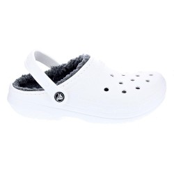 Zuecos Crocs zapatos Mujer modelo Classic Lined Clog Blanco  2