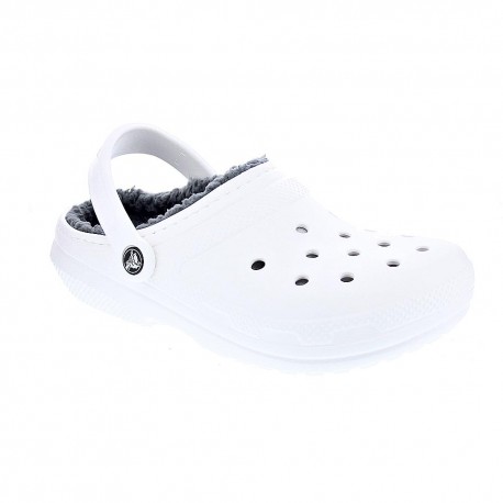Zuecos Crocs zapatos Mujer modelo Classic Lined Clog Blanco 