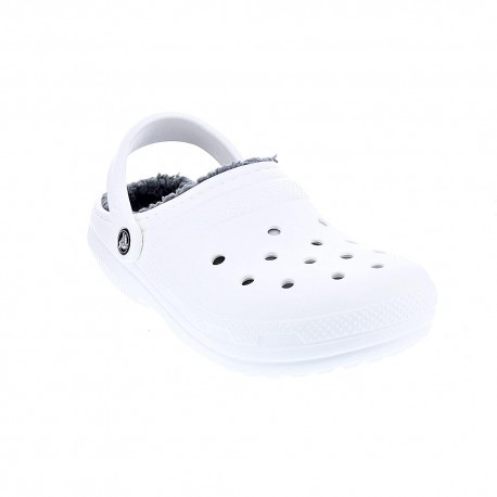 Zuecos Crocs zapatos Mujer modelo Classic Lined Clog Blanco 