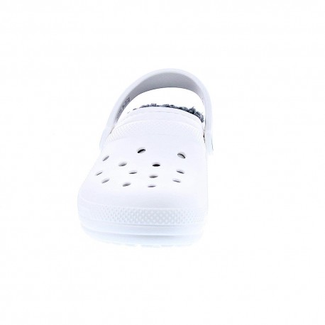 Zuecos Crocs zapatos Mujer modelo Classic Lined Clog Blanco 