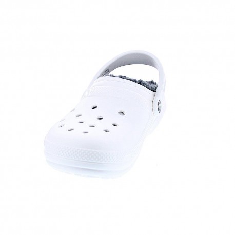 Zuecos Crocs zapatos Mujer modelo Classic Lined Clog Blanco 