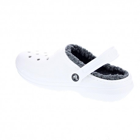 Zuecos Crocs zapatos Mujer modelo Classic Lined Clog Blanco 