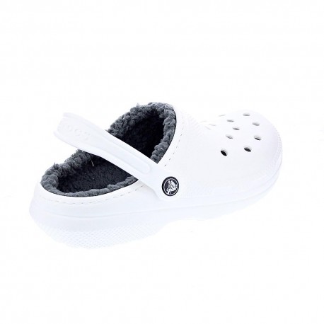 Zuecos Crocs zapatos Mujer modelo Classic Lined Clog Blanco 