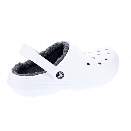 Zuecos Crocs zapatos Mujer modelo Classic Lined Clog Blanco 