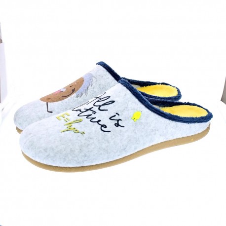 Pantuflas Potatoes zapatos Hombre modelo Vijandi Gris 