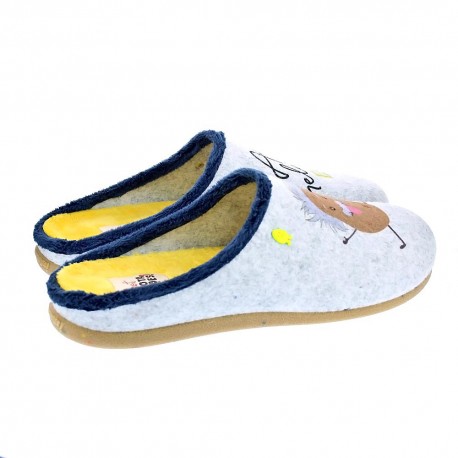Pantuflas Potatoes zapatos Hombre modelo Vijandi Gris 