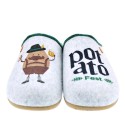 Pantuflas Potatoes zapatos Hombre modelo Garnesica Gris 