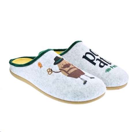 Pantuflas Potatoes zapatos Hombre modelo Garnesica Gris 