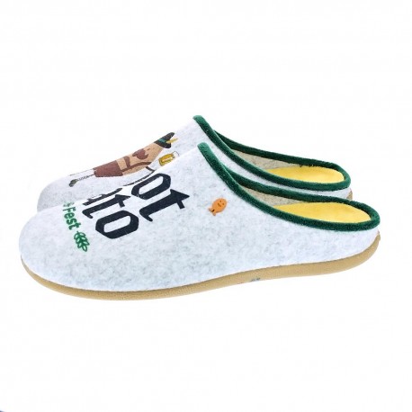Pantuflas Potatoes zapatos Hombre modelo Garnesica Gris 