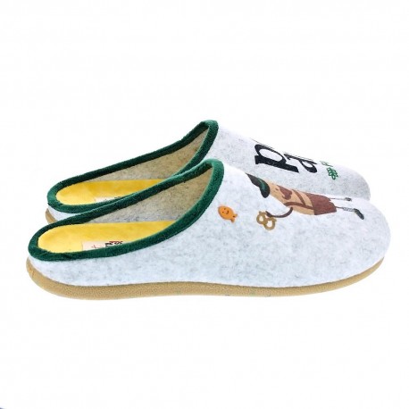 Pantuflas Potatoes zapatos Hombre modelo Garnesica Gris 