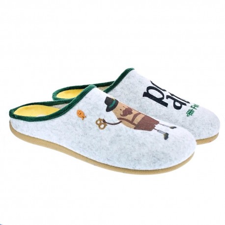 Pantuflas Potatoes zapatos Hombre modelo Garnesica Gris 