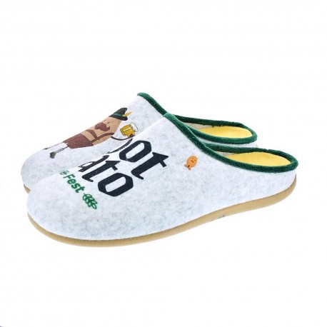 Pantuflas Potatoes zapatos Hombre modelo Garnesica Gris 