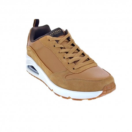 Zapatillas Skechers zapatos Hombre modelo Uno-Strace Beige 
