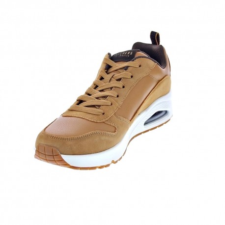 Zapatillas Skechers zapatos Hombre modelo Uno-Strace Beige 