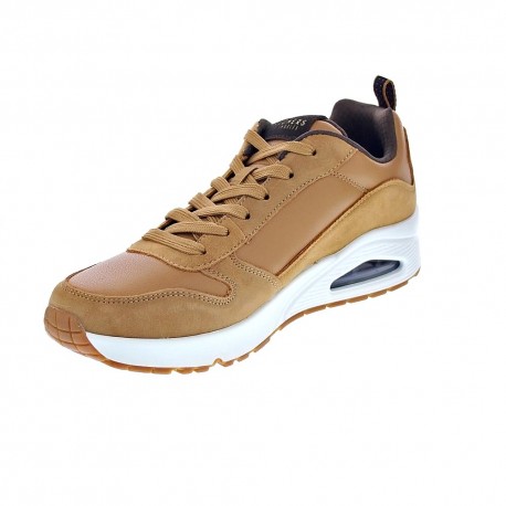 Zapatillas Skechers zapatos Hombre modelo Uno-Strace Beige 