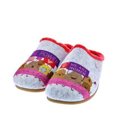 Pantuflas Potatoes zapatos Mujer modelo Eitzing Gris 