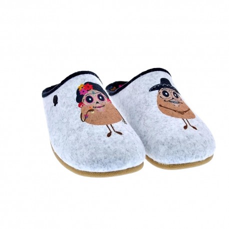 Pantuflas Potatoes zapatos Mujer modelo Freital Gris 