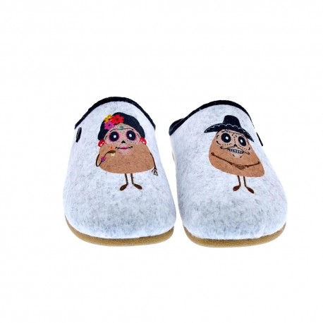 Pantuflas Potatoes zapatos Mujer modelo Freital Gris 