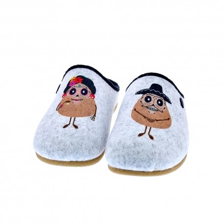 Pantuflas Potatoes zapatos Mujer modelo Freital Gris 