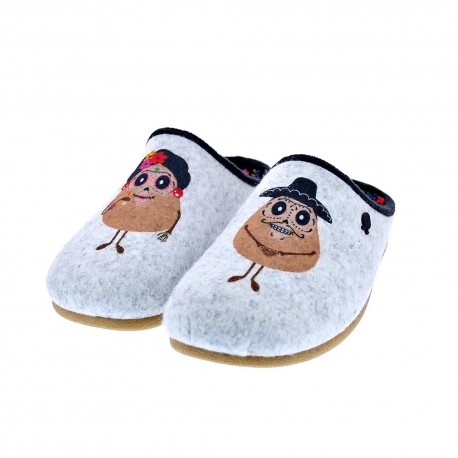 Pantuflas Potatoes zapatos Mujer modelo Freital Gris 