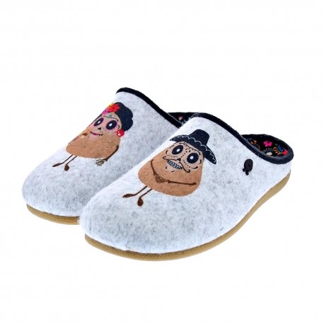 Pantuflas Potatoes zapatos Mujer modelo Freital Gris 