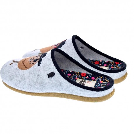 Pantuflas Potatoes zapatos Mujer modelo Freital Gris 