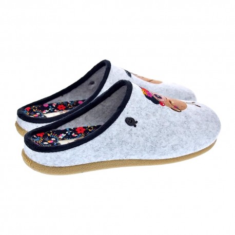 Pantuflas Potatoes zapatos Mujer modelo Freital Gris 