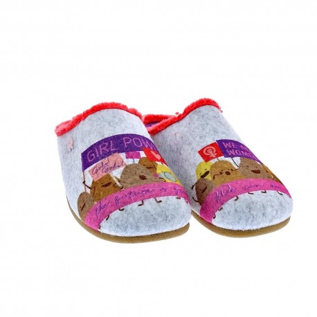 Pantuflas Potatoes zapatos Mujer modelo Eitzing Gris 