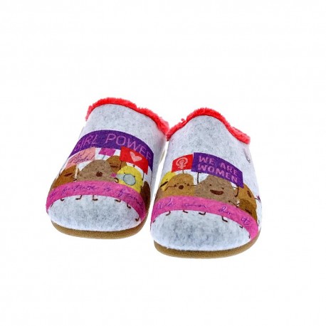 Pantuflas Potatoes zapatos Mujer modelo Eitzing Gris 