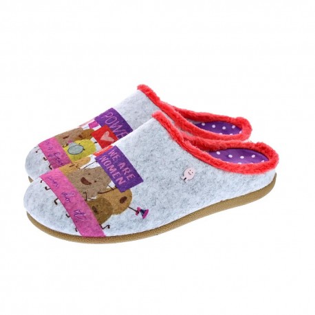 Pantuflas Potatoes zapatos Mujer modelo Eitzing Gris 