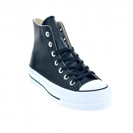 Zapatillas botas Converse zapatos Mujer modelo Chuck Taylor All Star Plataforma Piel Negro Cordón