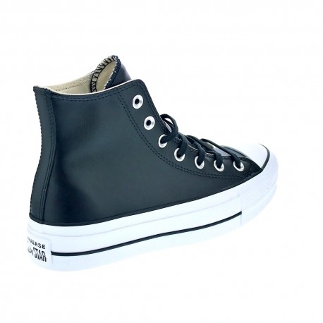 Zapatillas botas Converse zapatos Mujer modelo Chuck Taylor All Star Plataforma Piel Negro Cordón