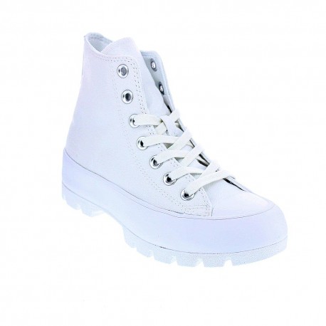 Zapatillas botas Converse zapatos Mujer modelo Lugged Platform Blanco 