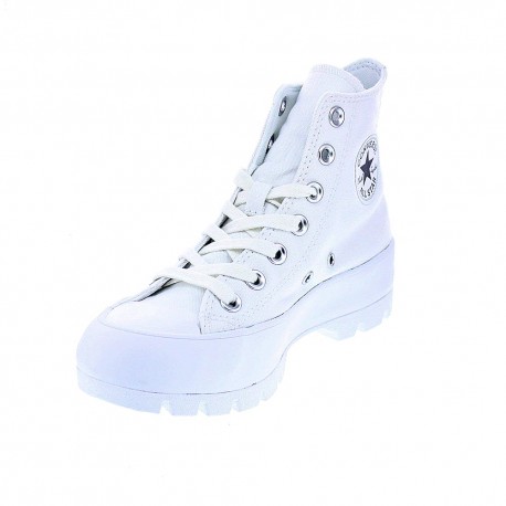 Zapatillas botas Converse zapatos Mujer modelo Lugged Platform Blanco 
