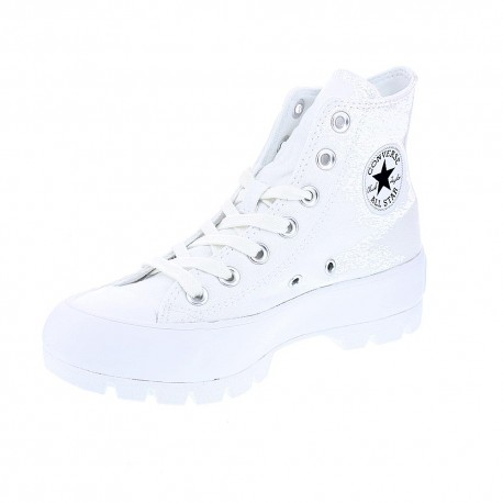 Zapatillas botas Converse zapatos Mujer modelo Lugged Platform Blanco 