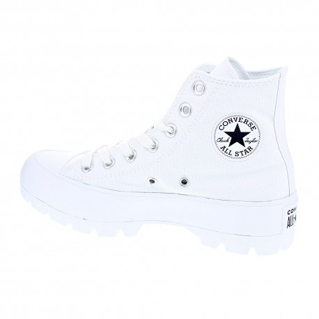 Zapatillas botas Converse zapatos Mujer modelo Lugged Platform Blanco 