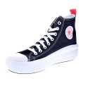 Zapatillas botas Converse zapatos Mujer modelo Chuck Taylor All Star Move plataforma lona Negro Cordón